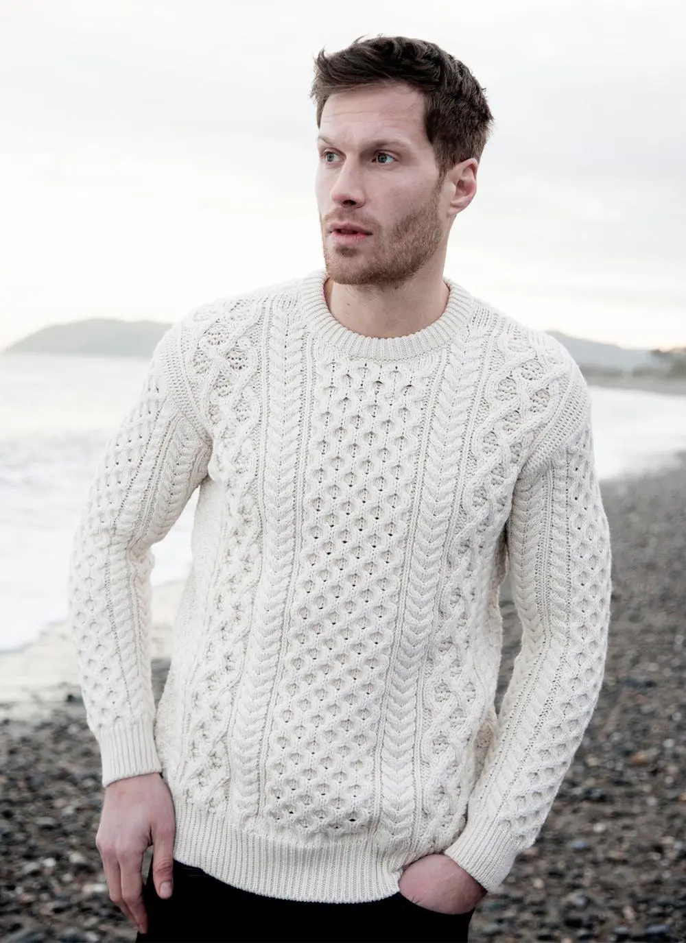 Blasket Honeycomb Stitch Aran Sweater