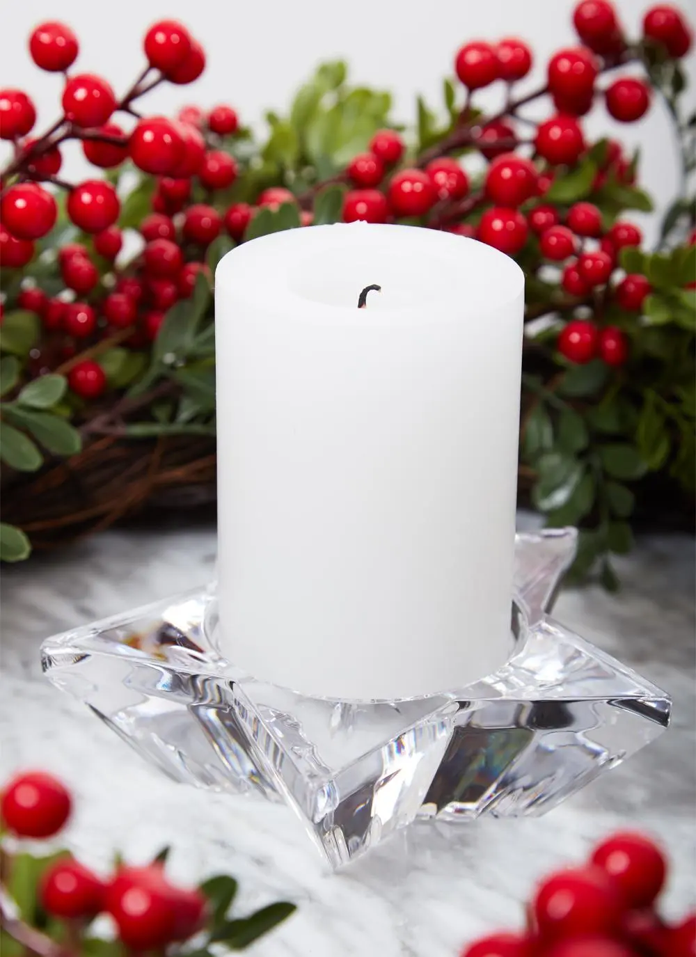 Waterford Crystal Star Pillar Candle Holder