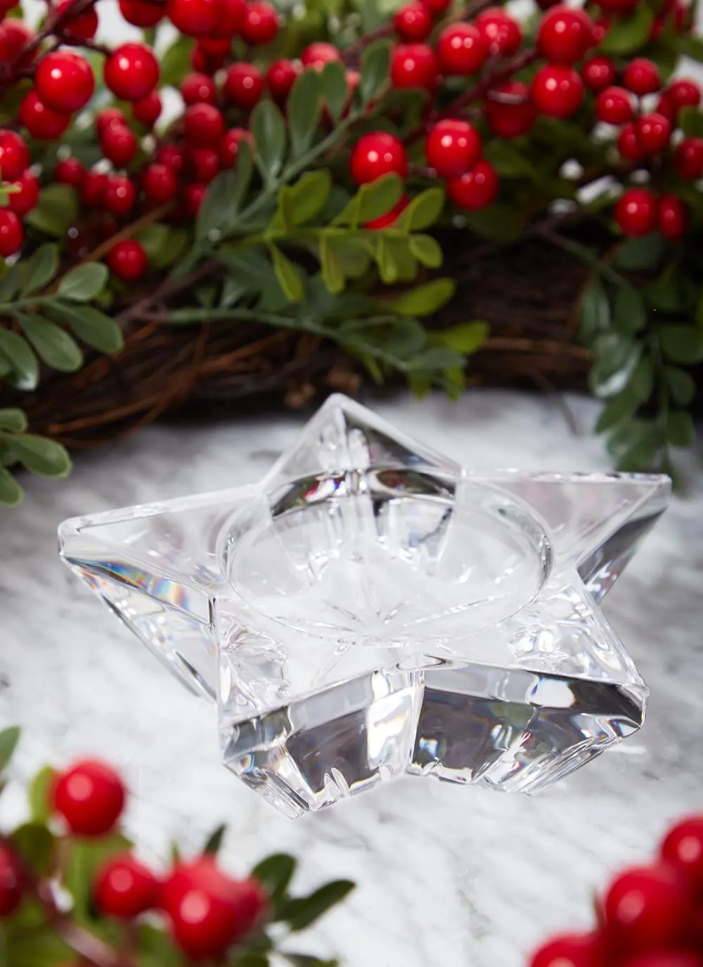 Waterford Crystal Star Pillar Candle Holder