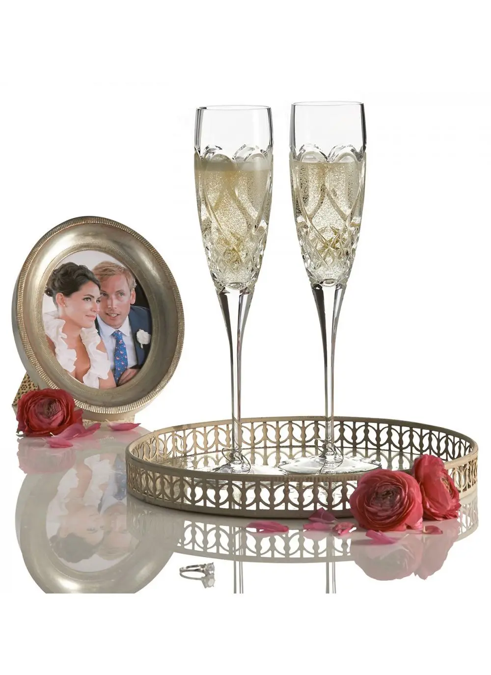 Waterford Crystal Bridal True Love Flutes Pair