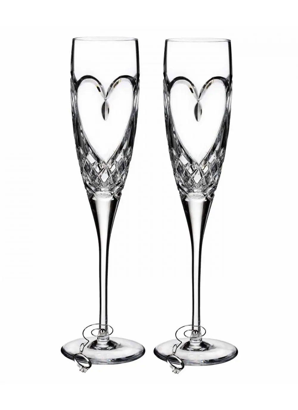 Waterford Crystal Bridal True Love Flutes Pair