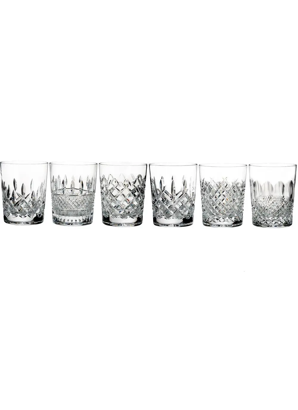 Waterford Crystal Heritage Lismore Connoisseur DOF Tumblers Set of 6