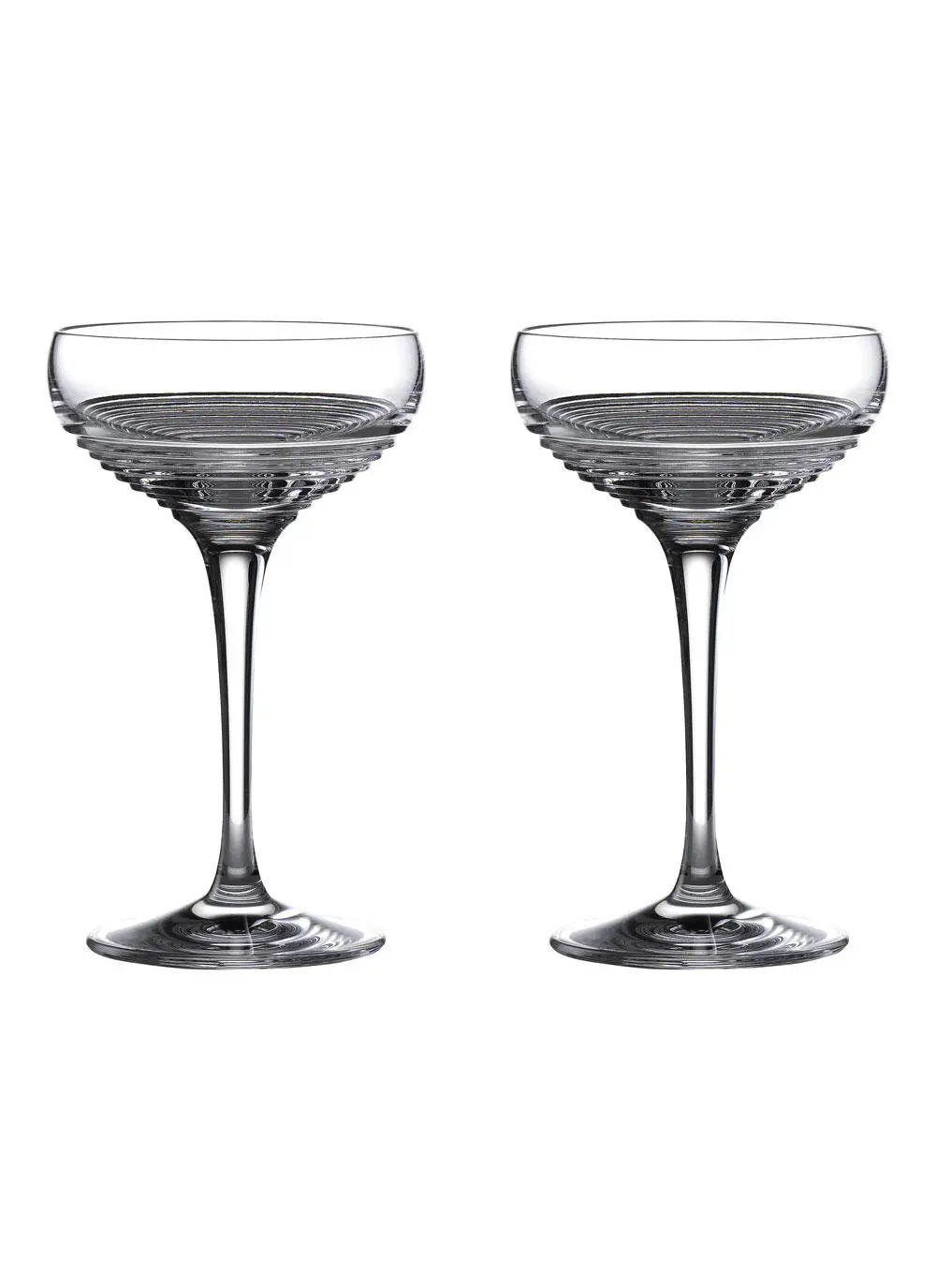 Waterford Crystal Mixology Rum Circon Large Coupe Pair