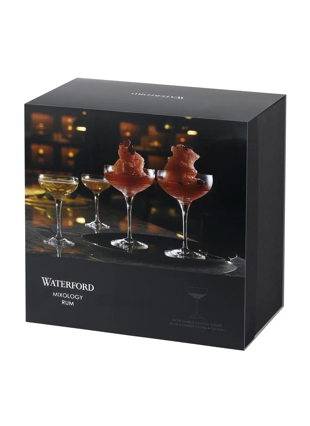 Waterford Crystal Mixology Rum Circon Large Coupe Pair