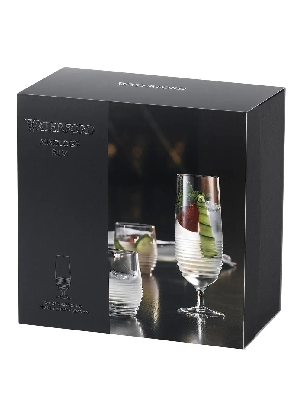 Waterford Crystal Mixology Rum Circon Hurricane Pair