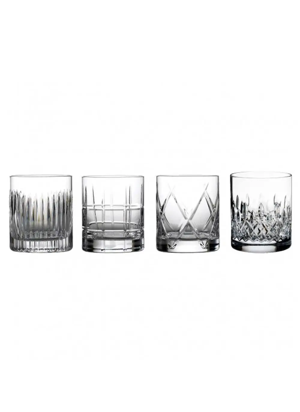 Waterford Crystal Short Stories DOF Mixed Pattern Set of 4