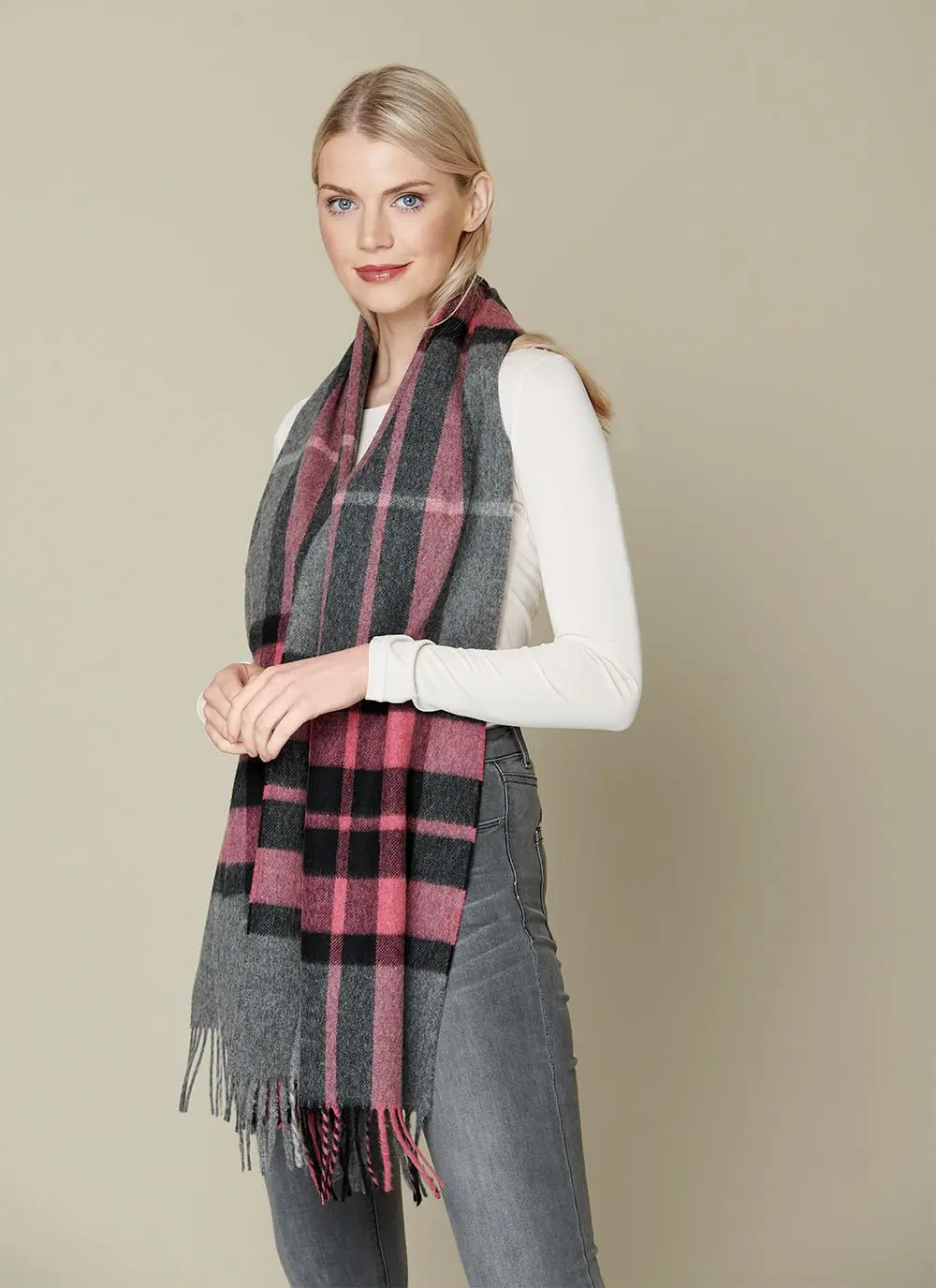 Westminster Grey & Pink Stole