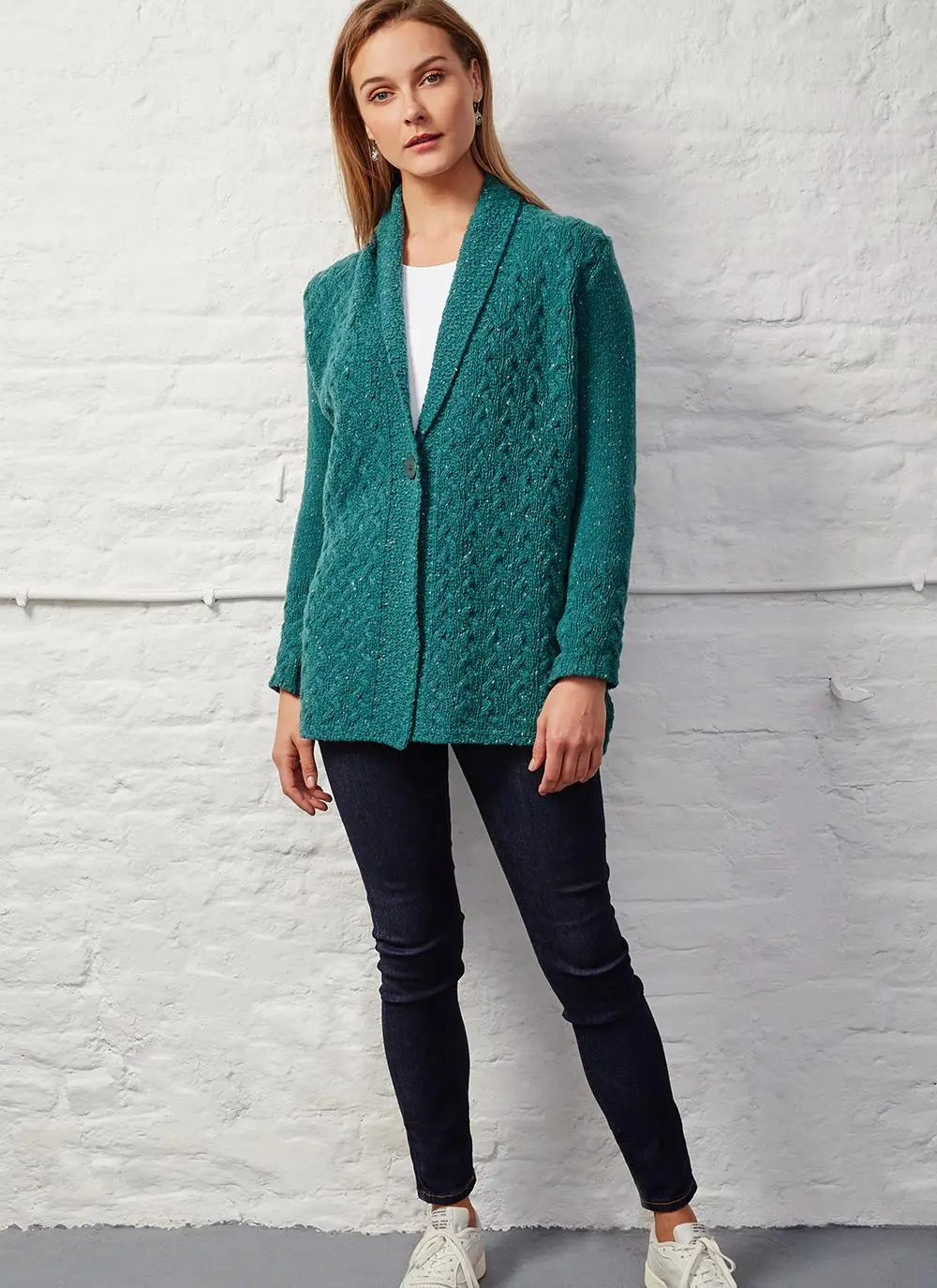 Wool Cashmere Adare Cable Cardigan