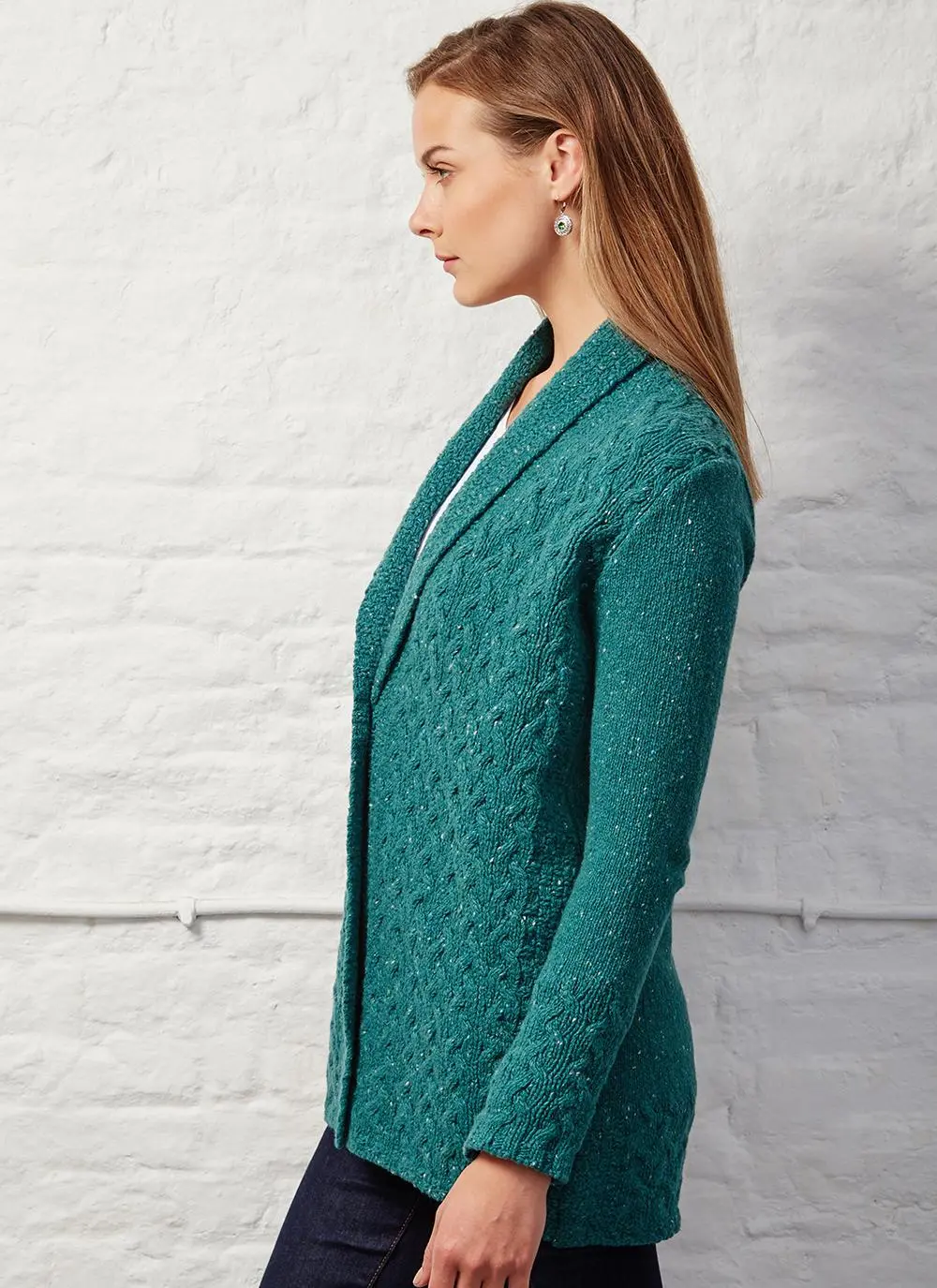 Wool Cashmere Adare Cable Cardigan