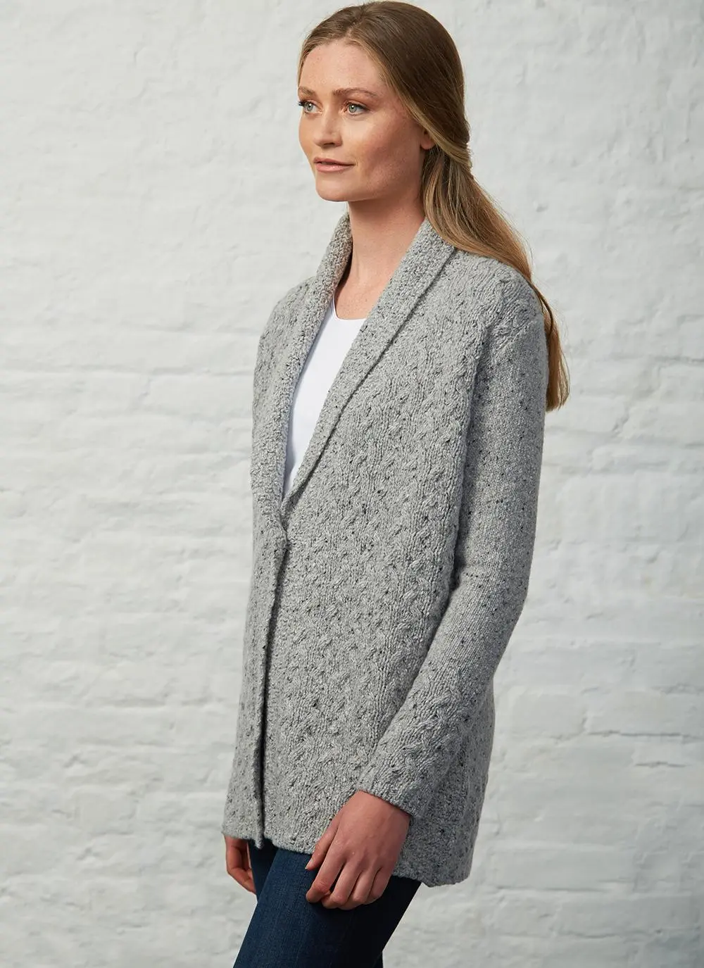 Wool Cashmere Adare Cable Cardigan