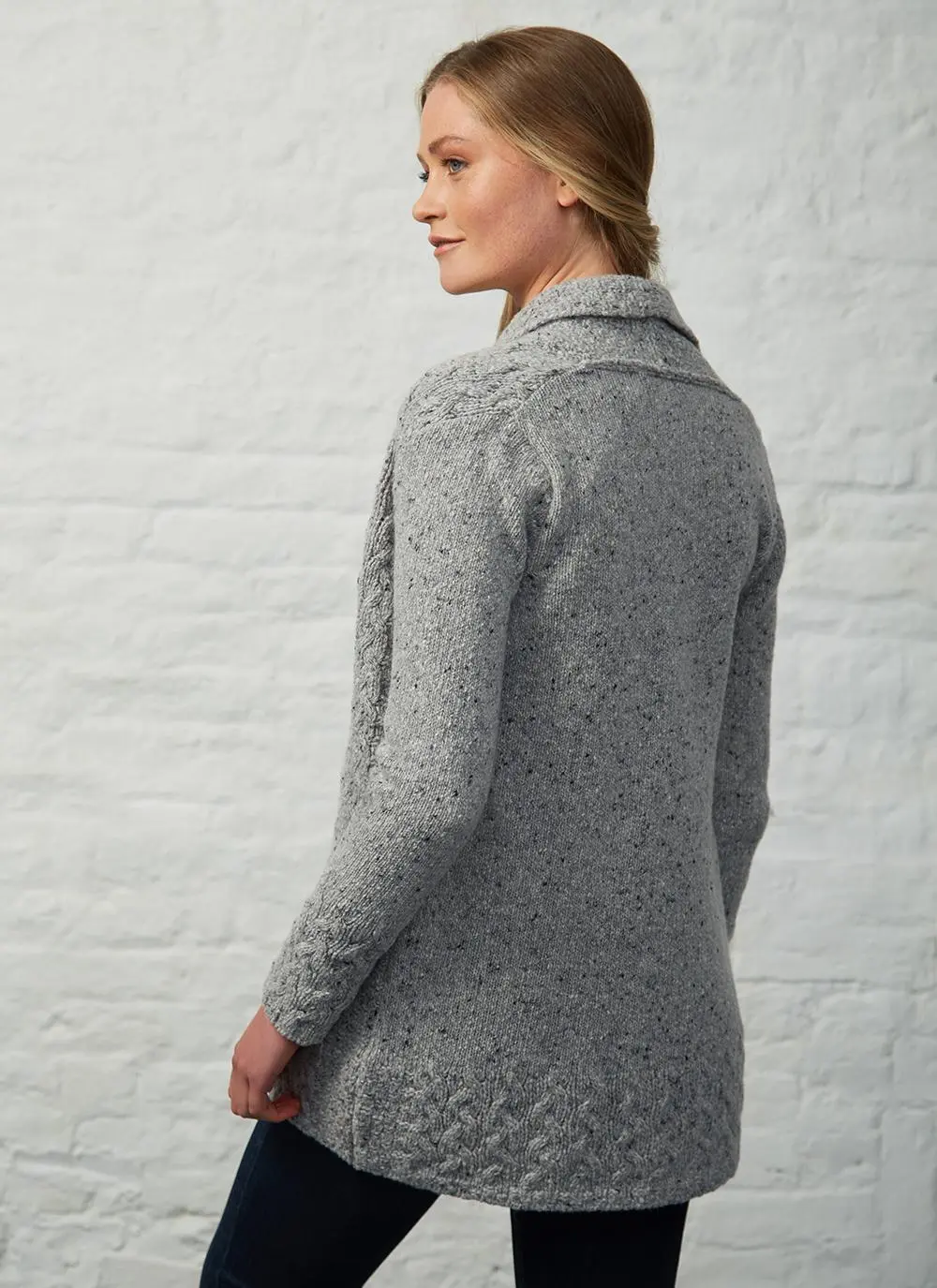 Wool Cashmere Adare Cable Cardigan