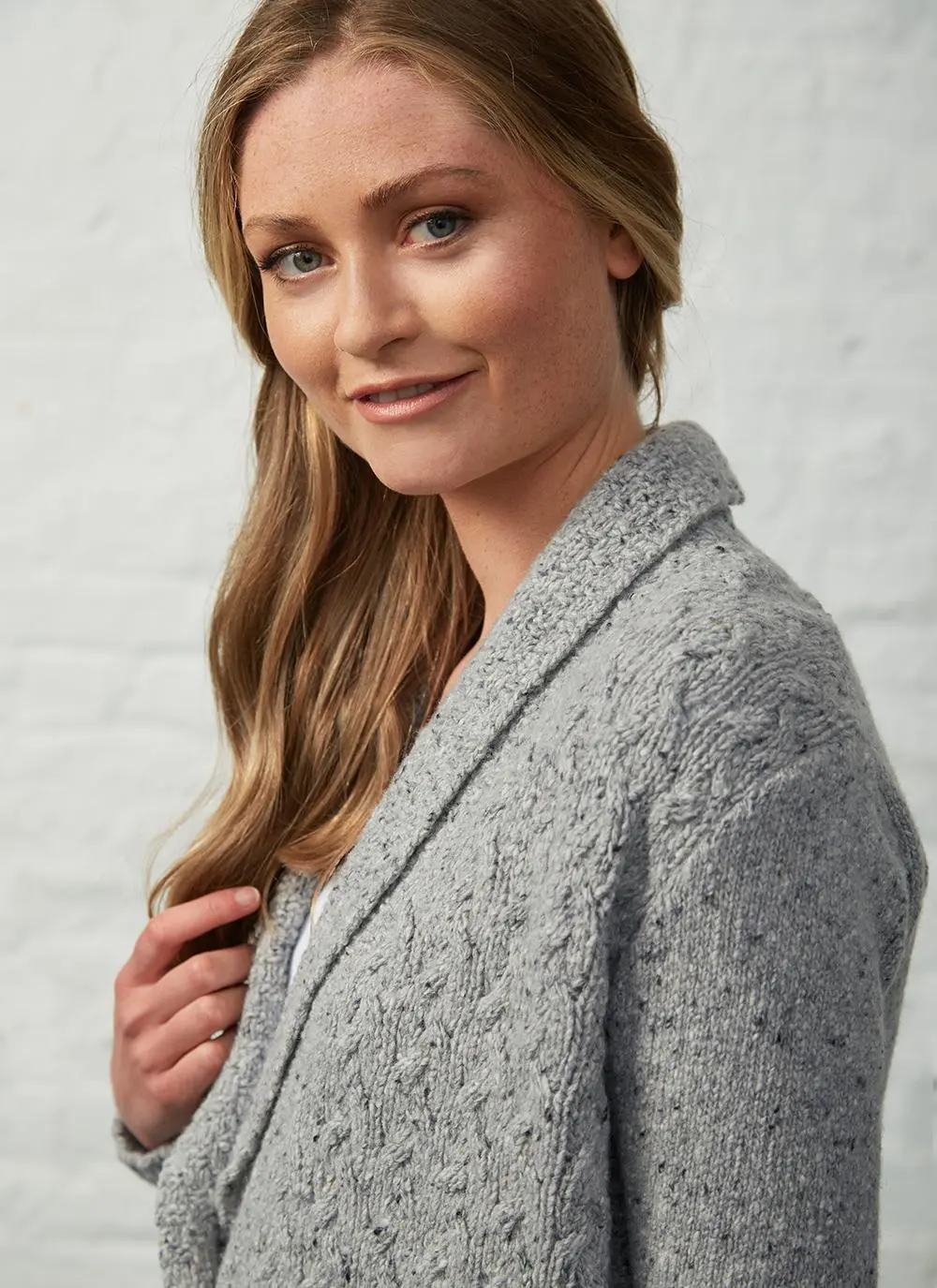 Wool Cashmere Adare Cable Cardigan