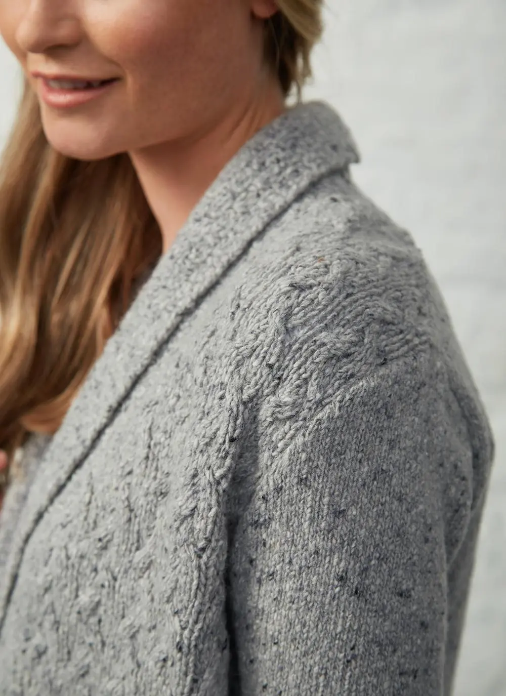 Wool Cashmere Adare Cable Cardigan