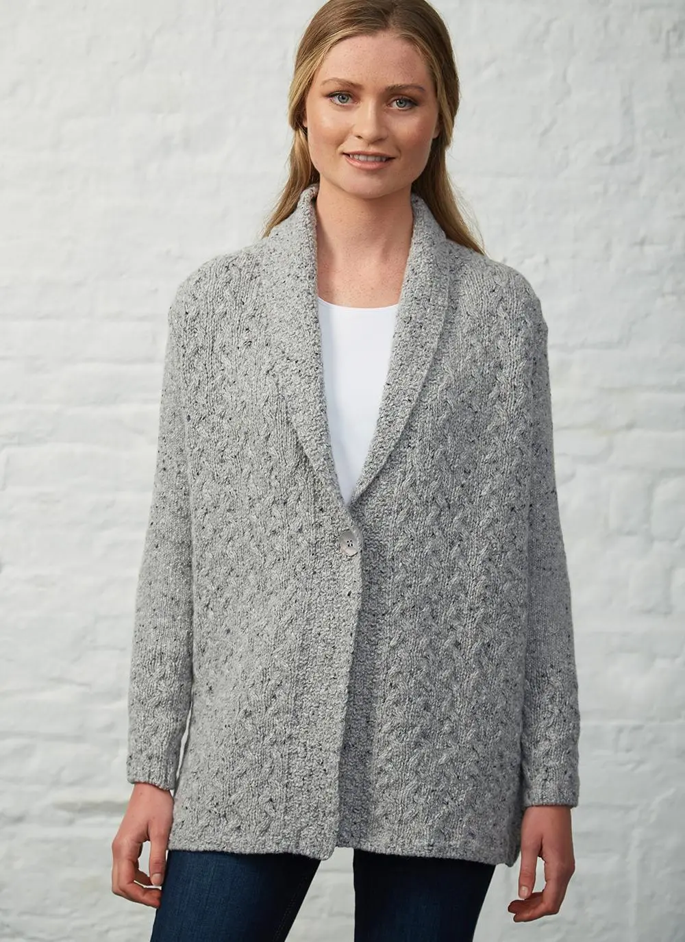 Wool Cashmere Adare Cable Cardigan