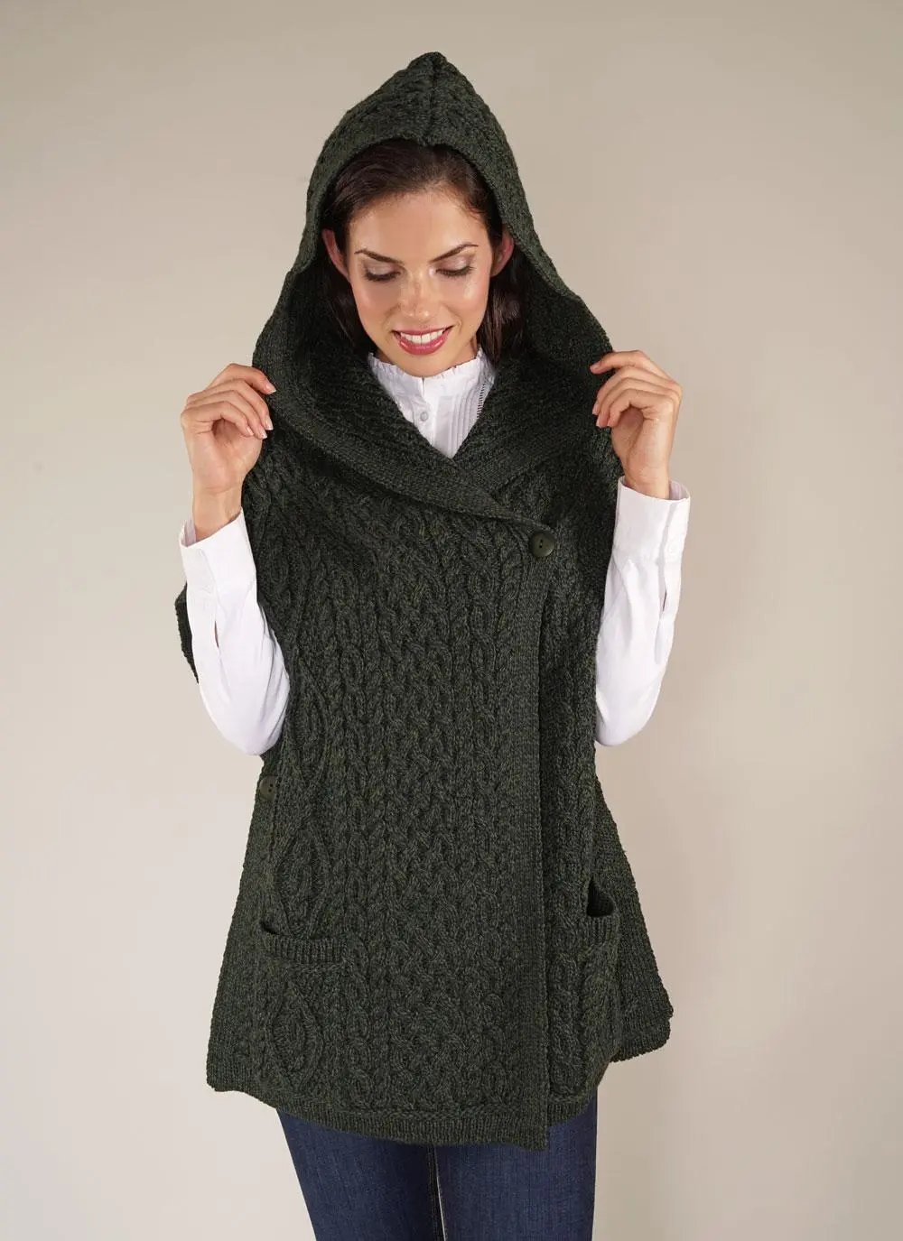 Wool Cape With Buttons
