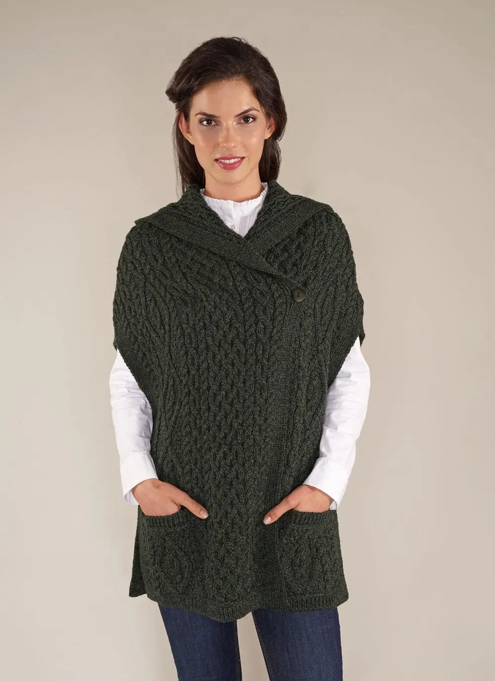 Wool Cape With Buttons