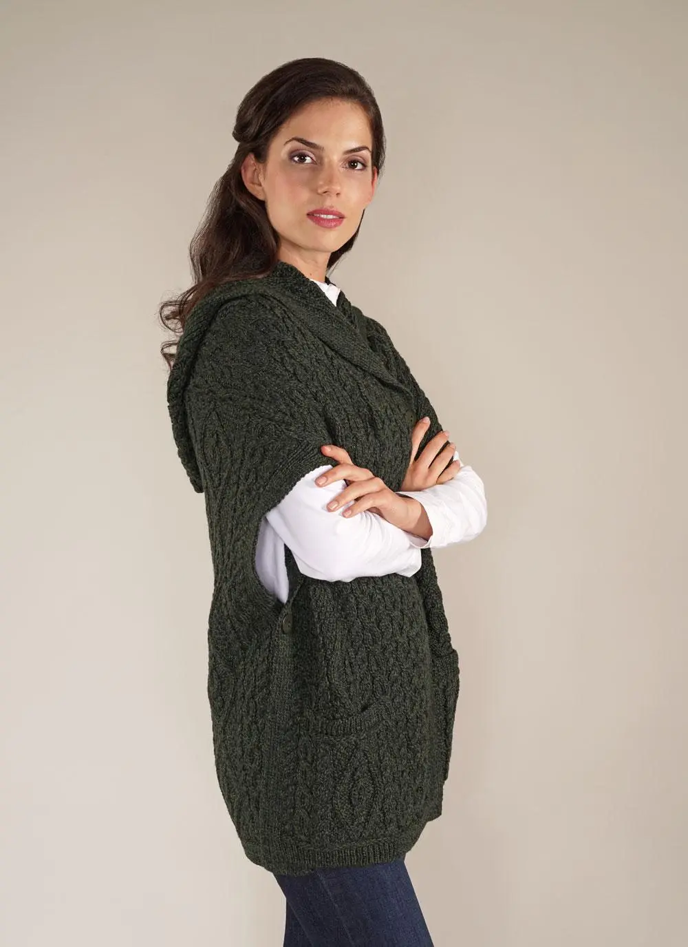 Wool Cape With Buttons