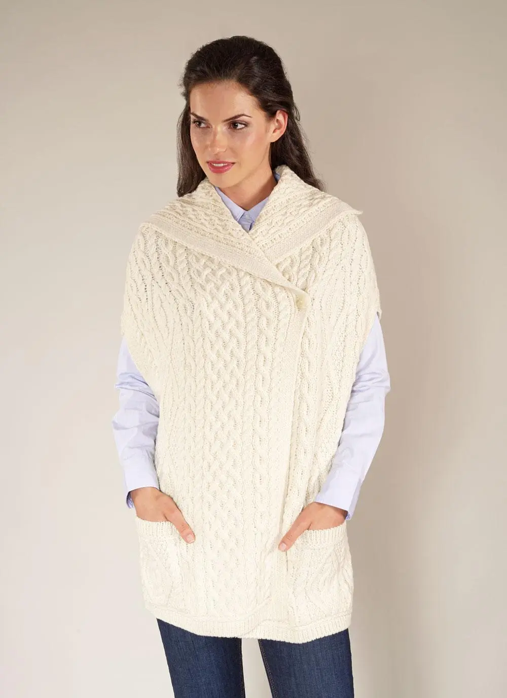 Wool Cape With Buttons