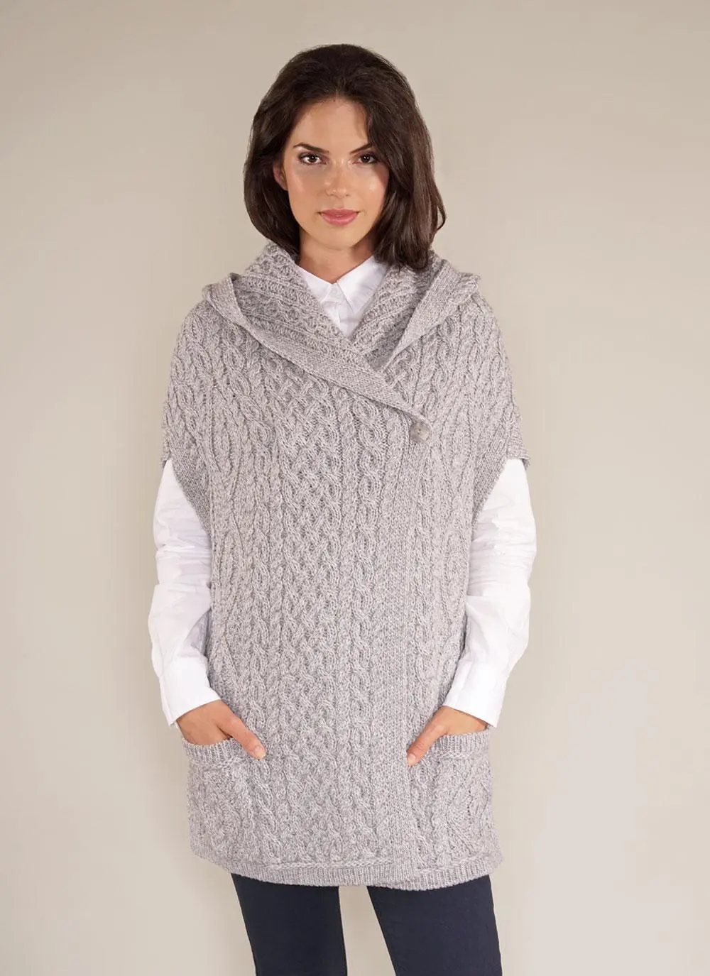 Wool Cape With Buttons