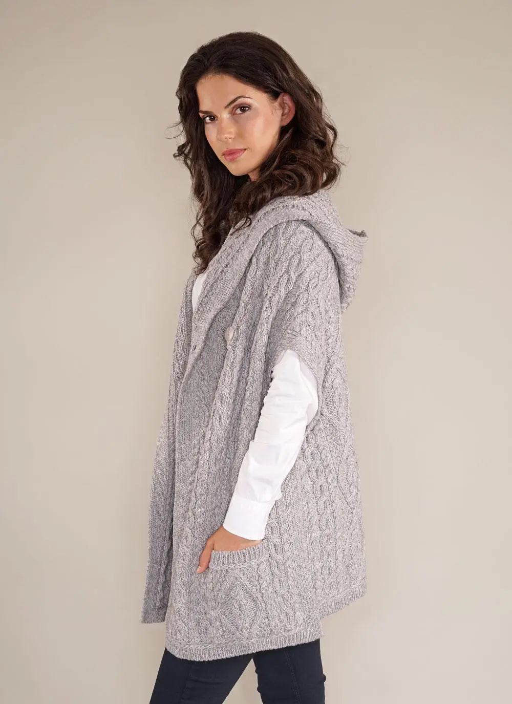 Wool Cape With Buttons