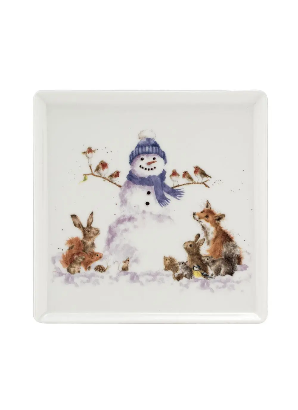 Wrendale Designs Square Snowman Christmas Plate