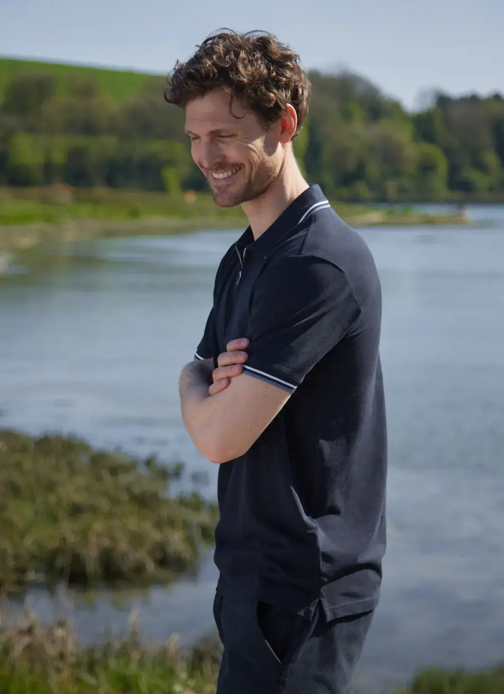 Zip Neck Polo Shirt