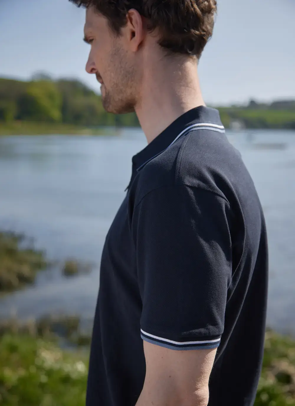 Zip Neck Polo Shirt