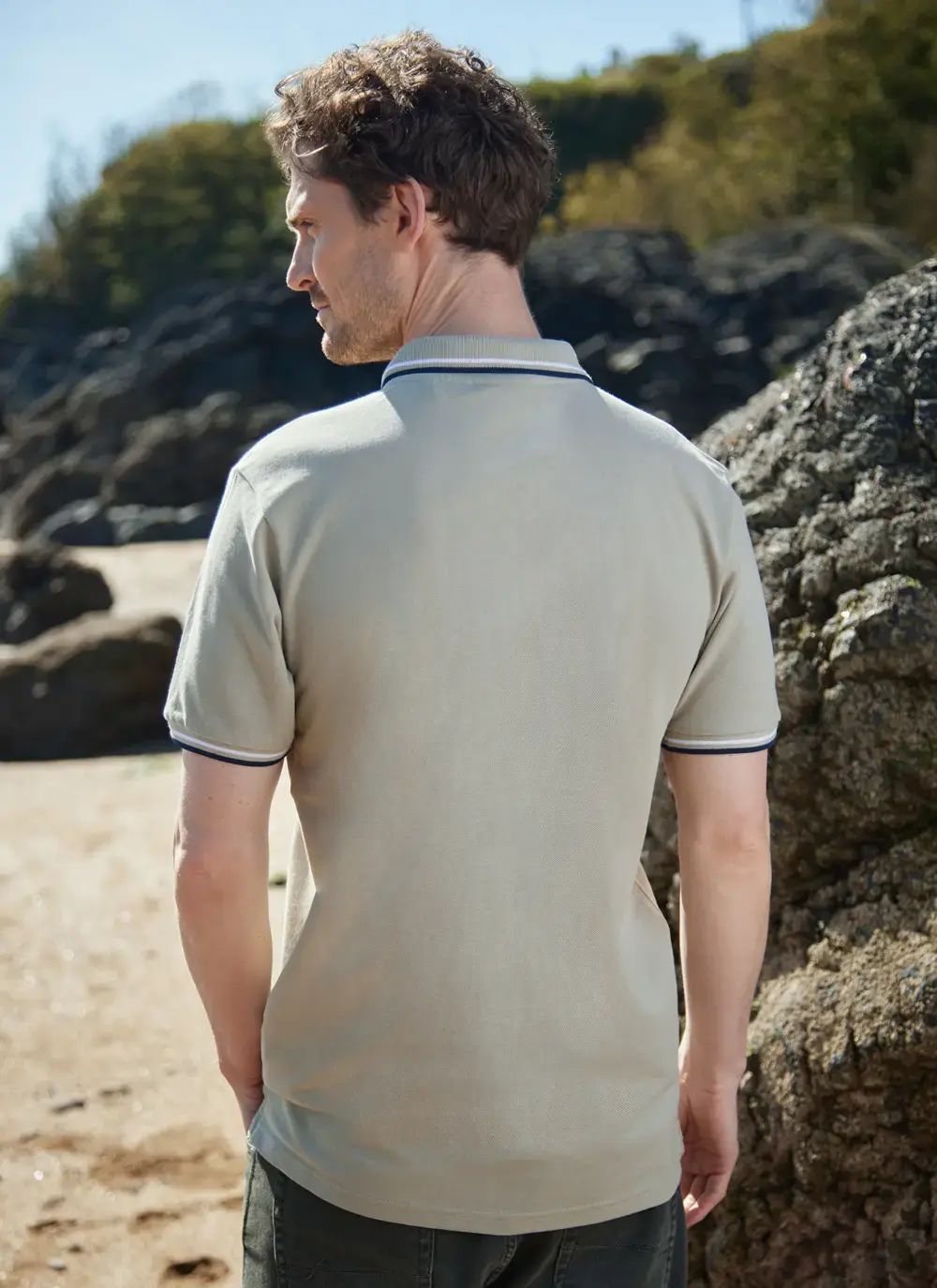 Zip Neck Polo Shirt
