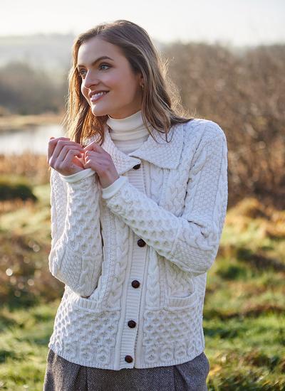 Jackie Aran Cardigan With Pockets in 