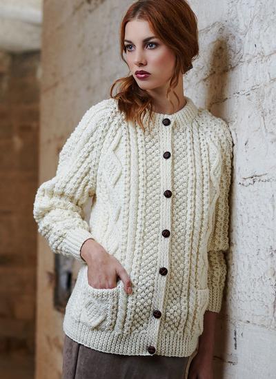 Ladies Hand Knit Aran Lumber | Blarney