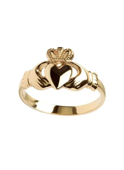 Ladies 10ct Gold Claddagh Ring | Blarney