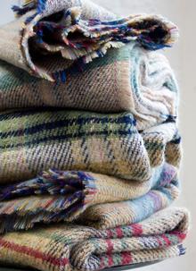 100% Recycled Wool Hebridean Rug/Blanket/Throw Extra Large Grey 