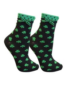 Ladies Shamrock Irish Socks | Blarney