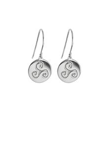 Celtic Triskelion / Triskele Triple Spiral Charm Ring in Oxidized .925