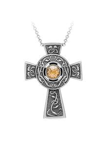 Sterling Silver & 18K Gold Bead Viking Cross Pendant | Blarney