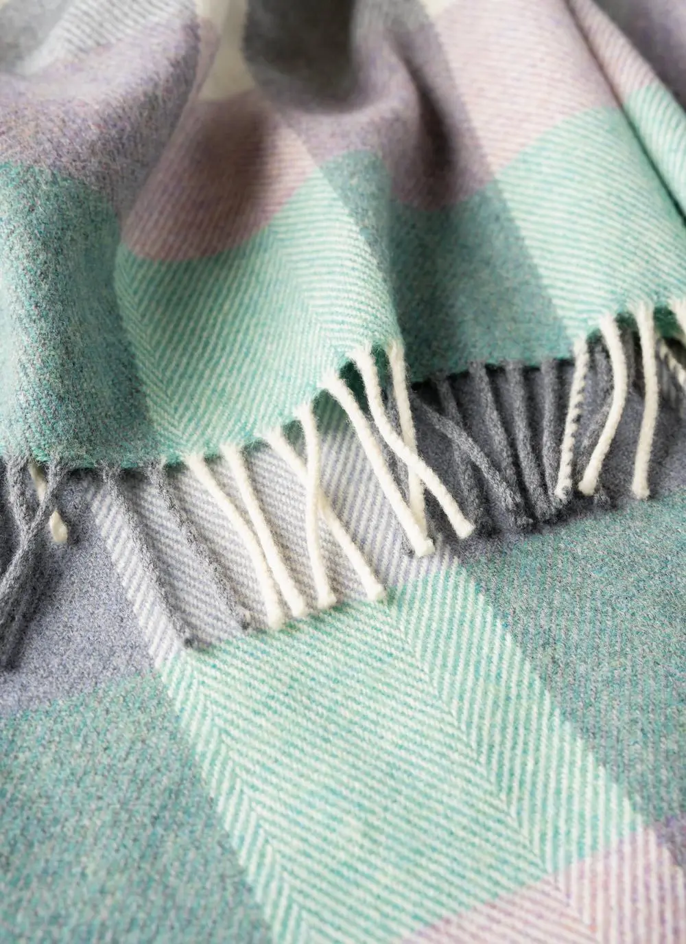 Wild Water Mint Supersoft Lambswool Throw