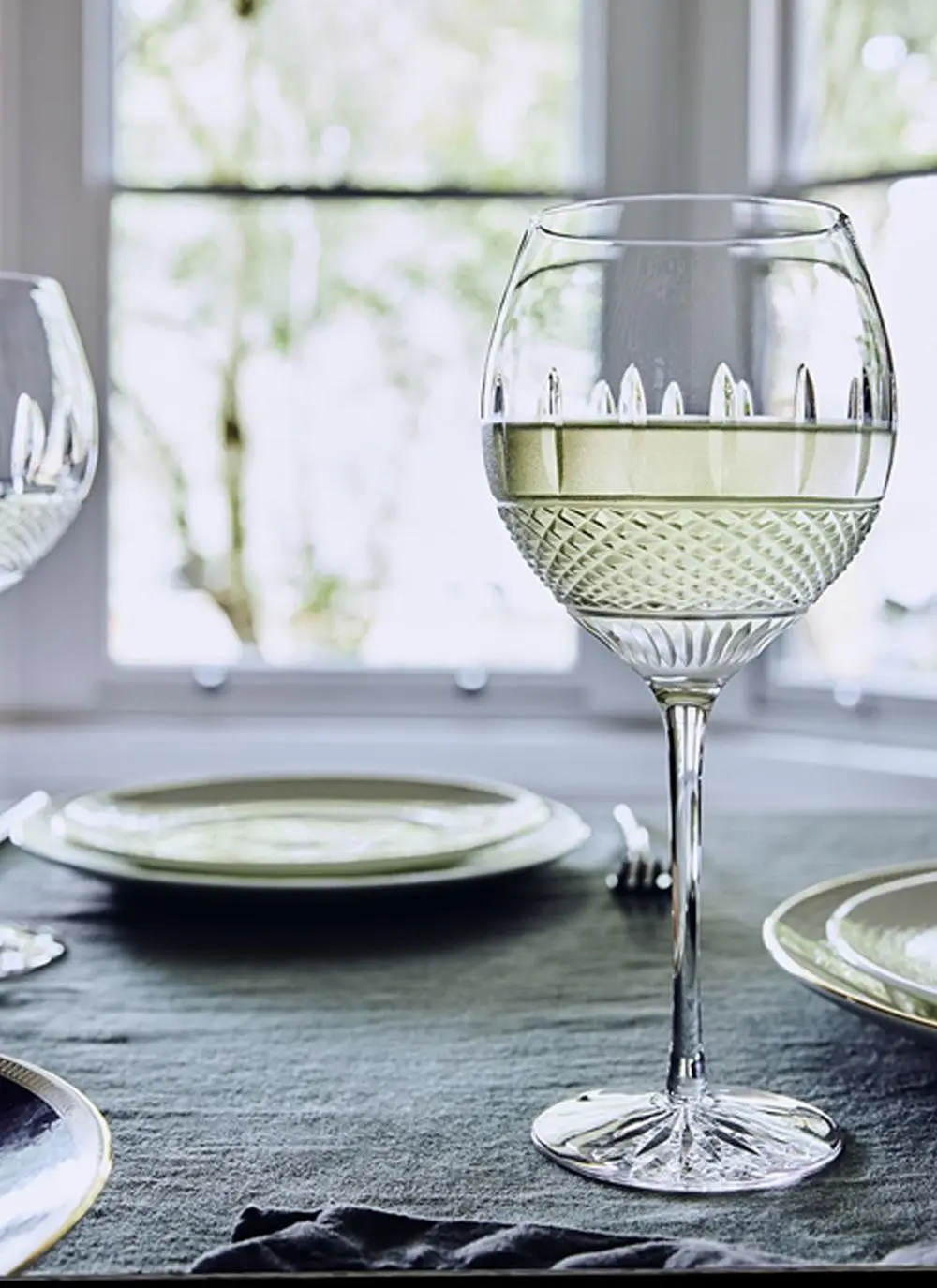 Waterford Crystal Irish Lace White Wine Set of 2