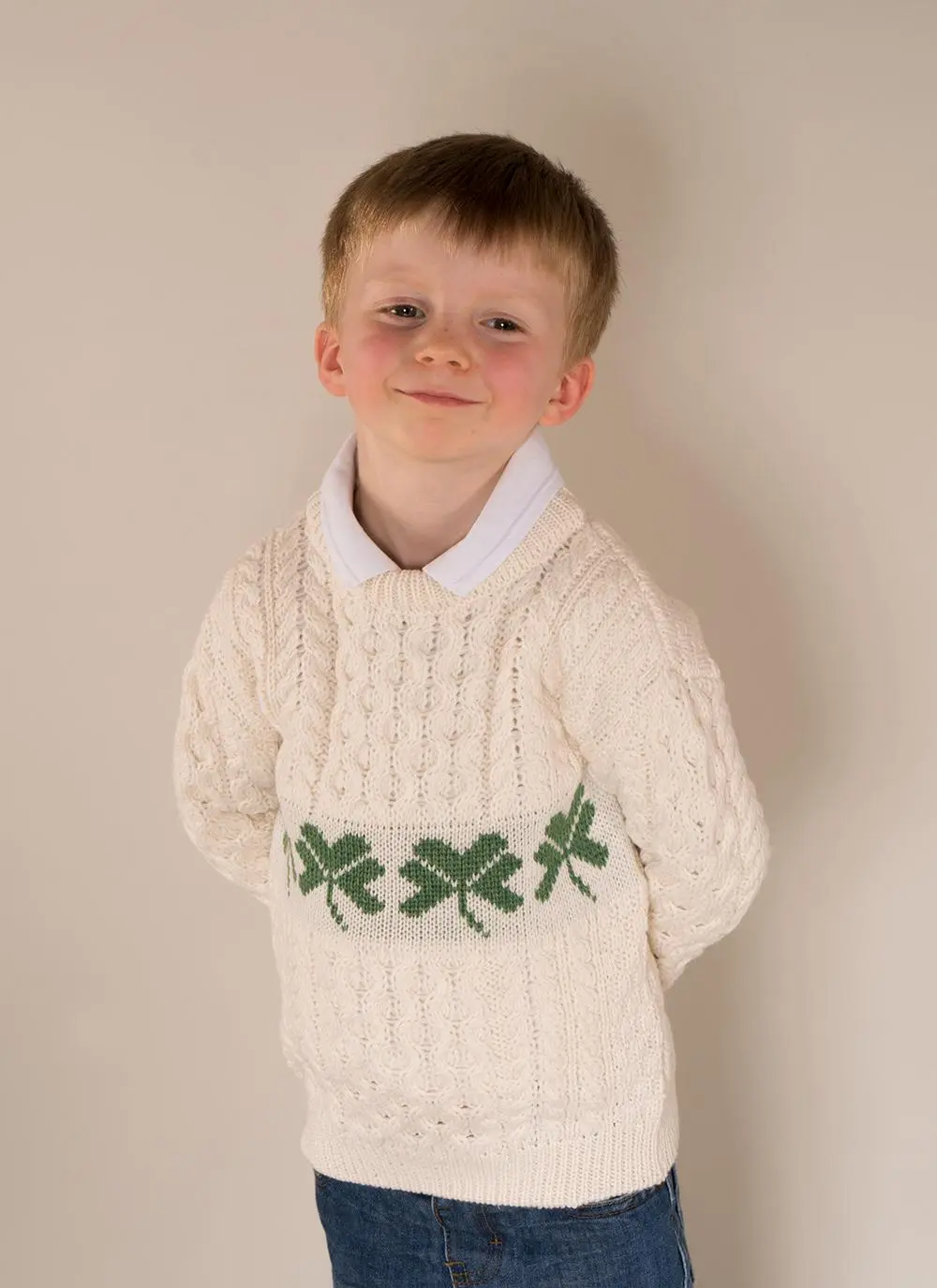 Kids Shamrock Aran Sweater