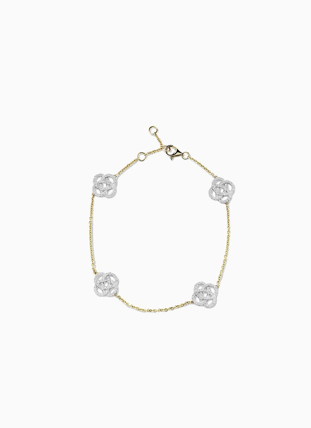 14K Gold Celtic Bracelet with Ethical Lab Diamonds