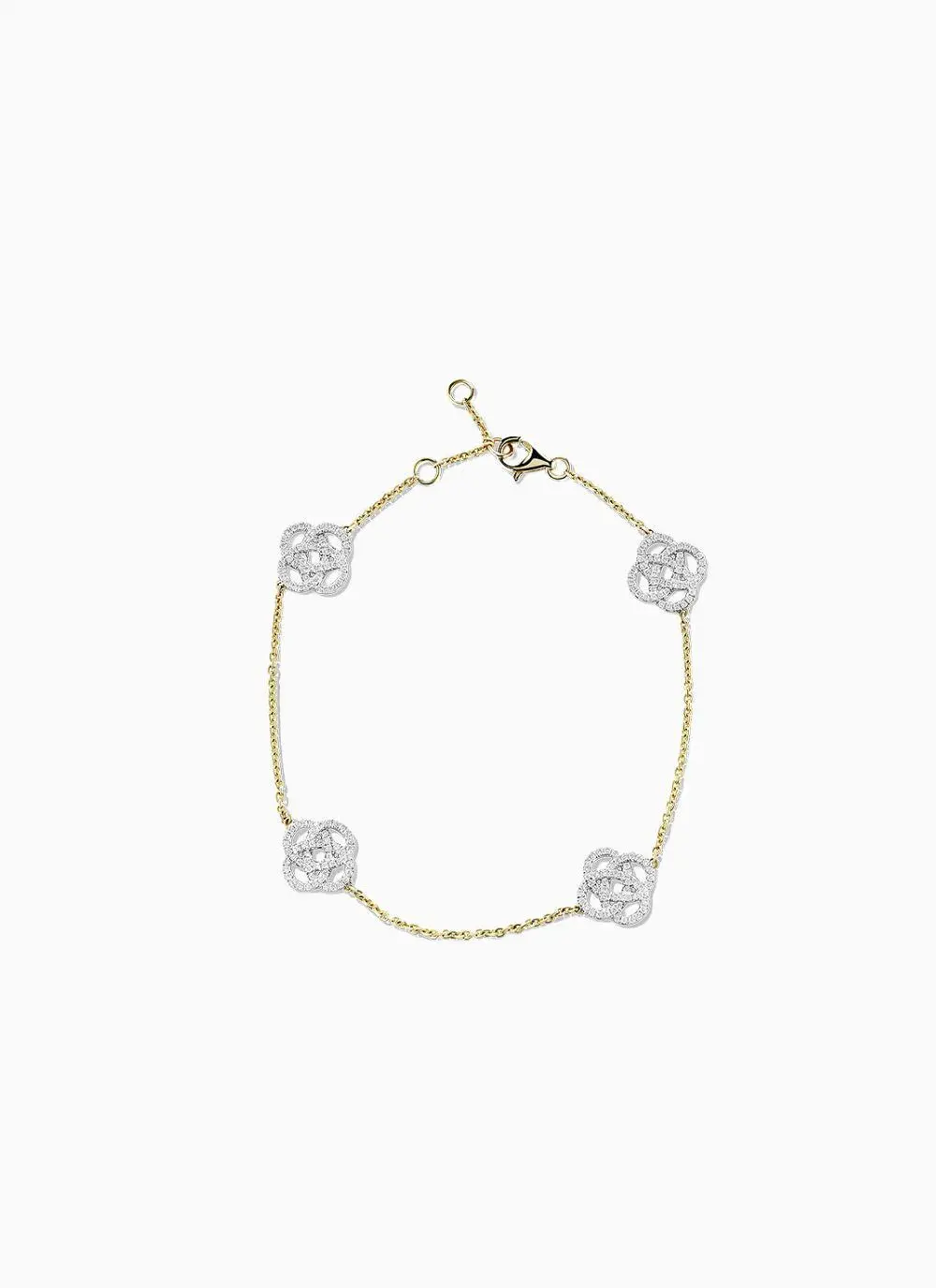 14K Gold Celtic Bracelet with Ethical Lab Diamonds