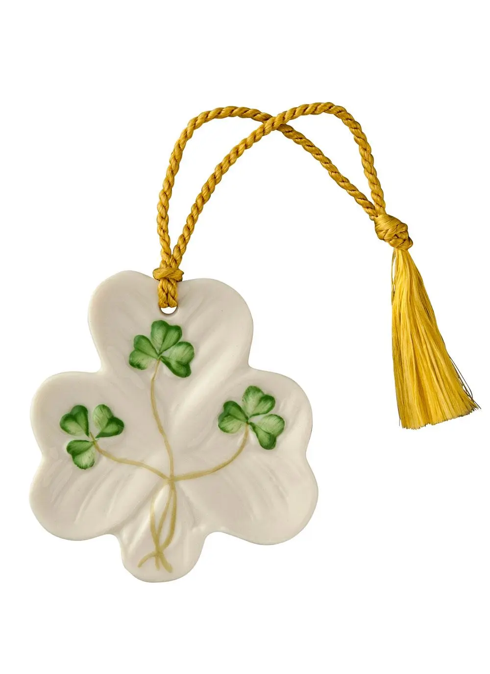 Belleek Shamrock Shaped Ornament 