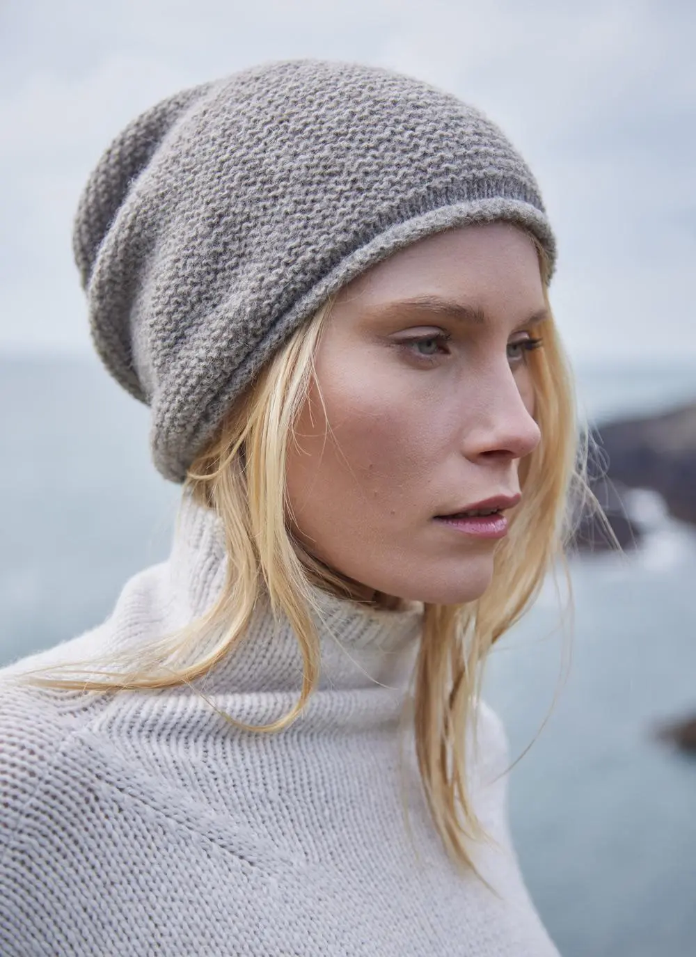 Fisherman Alpaca Slouchy Beanie