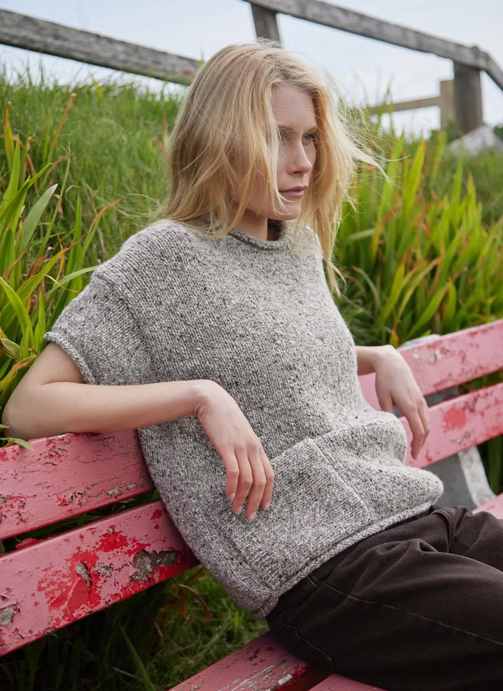 Fisherman Donegal Fleck T-Shirt Pocket Sweater
