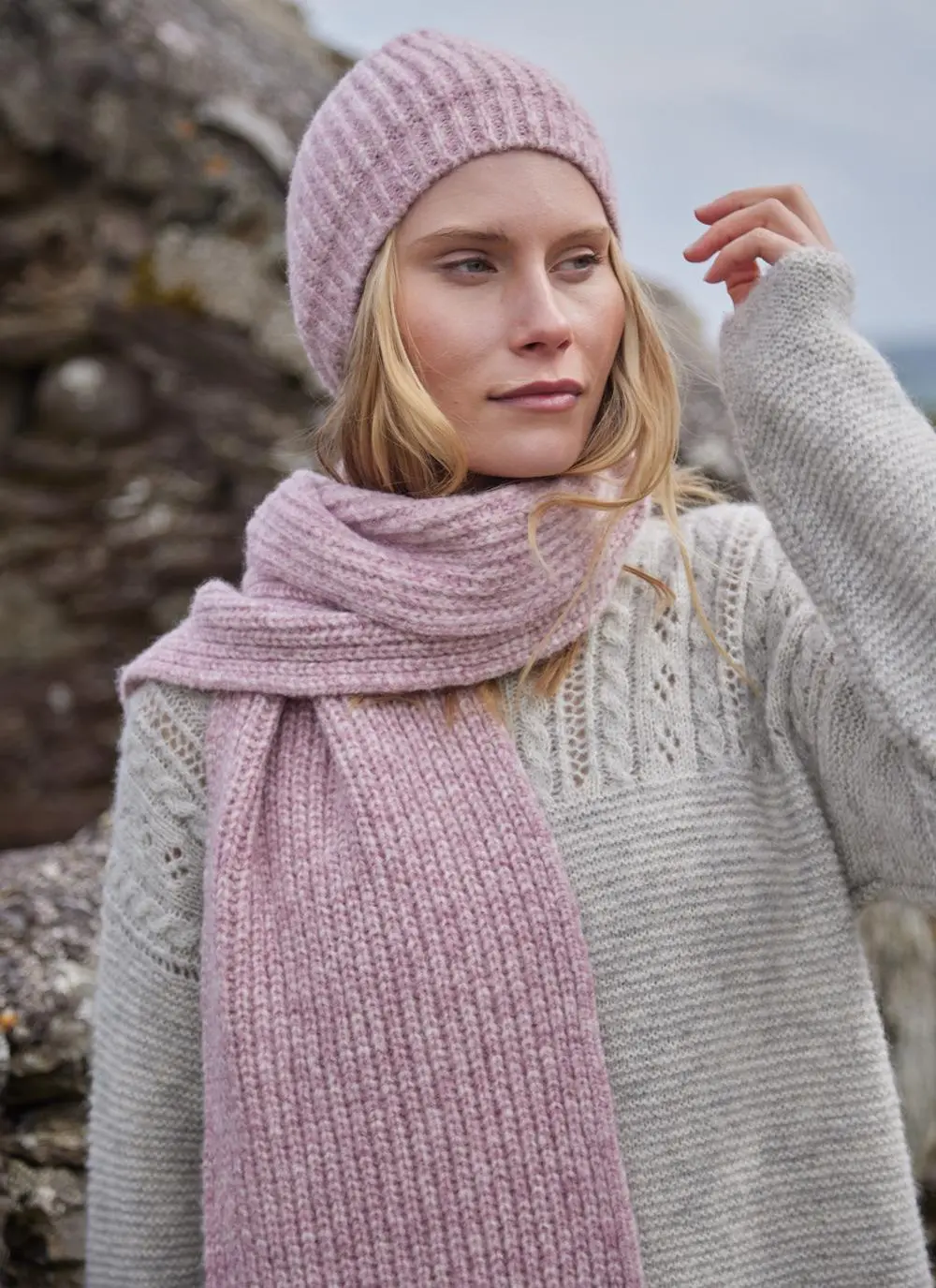 Fisherman Alpaca Ribbed Beanie