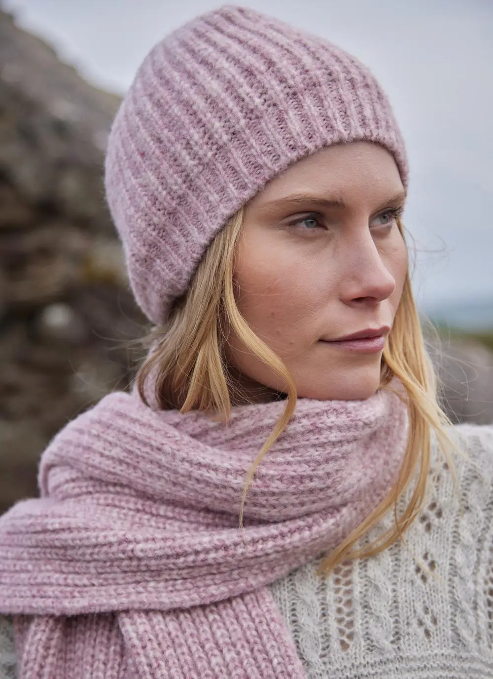 Fisherman Alpaca Ribbed Beanie