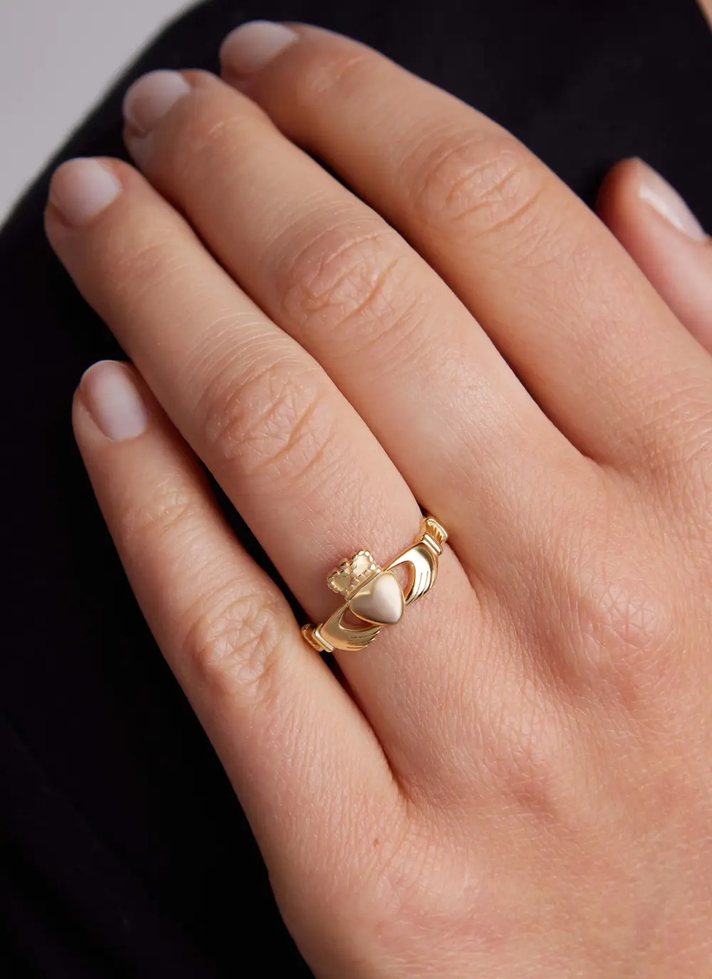 Petite 14ct Gold Vermeil Claddagh Ring