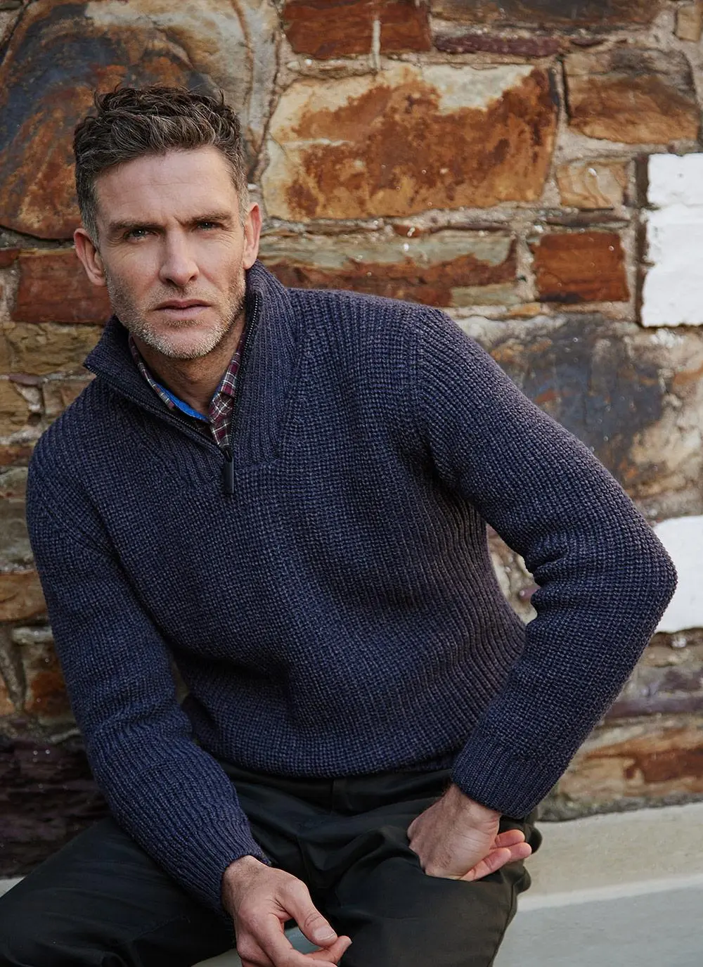 Navy Marl