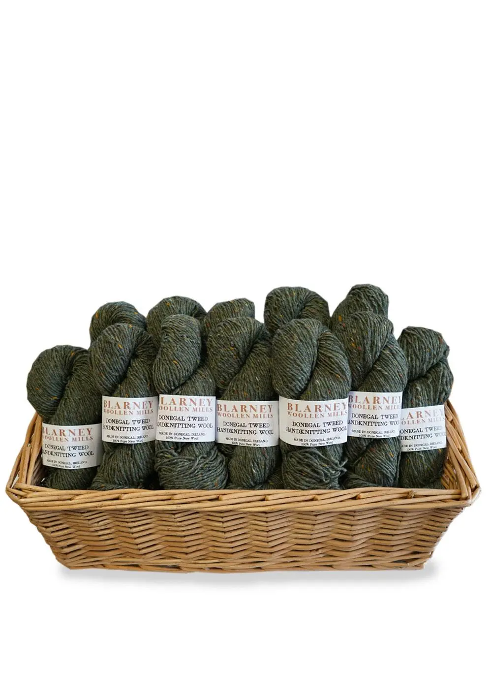 Aran Handknitting Wool Tweed Moss Pack Of 12