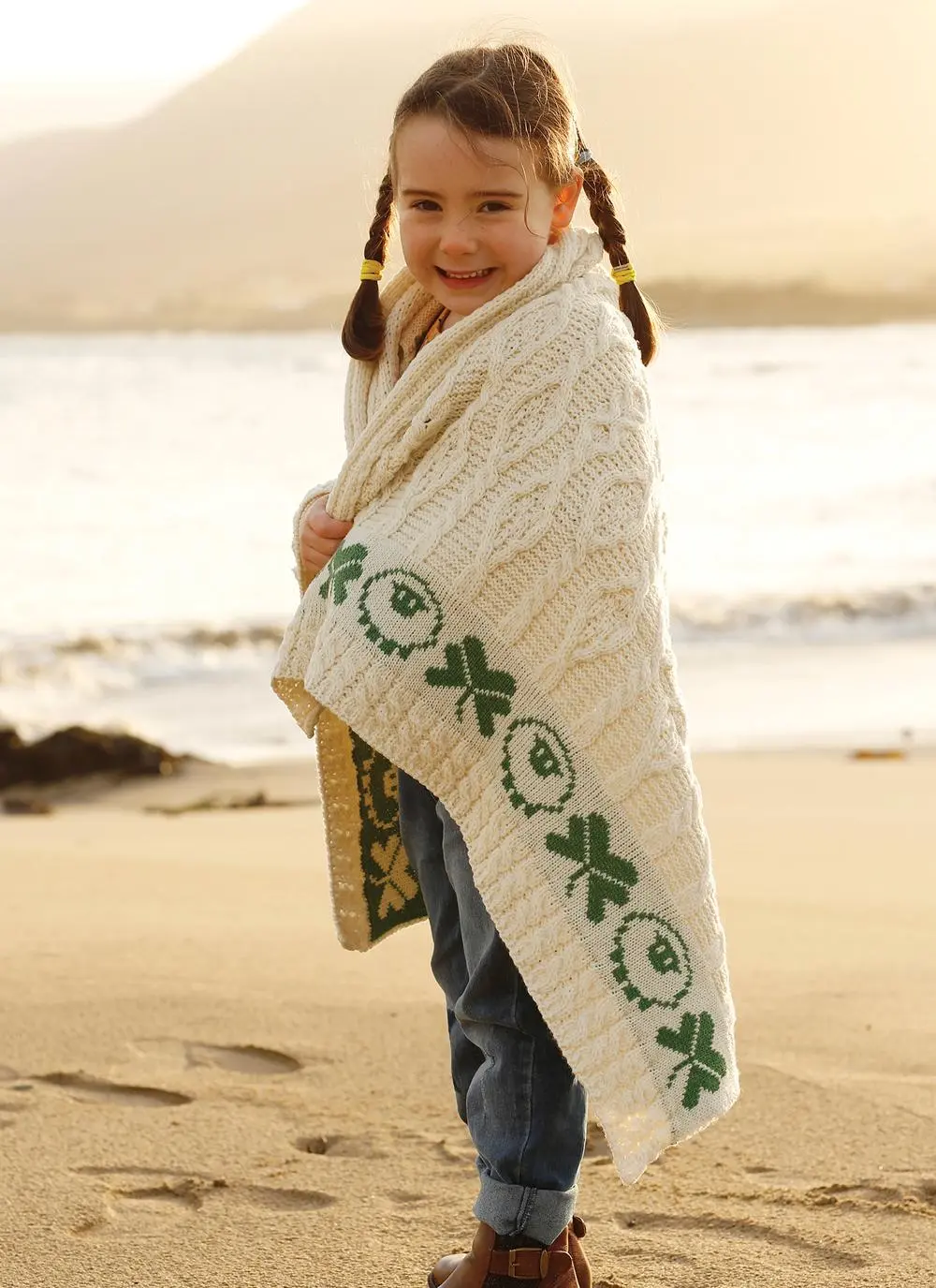 Aran Shamrock Baby Wrap