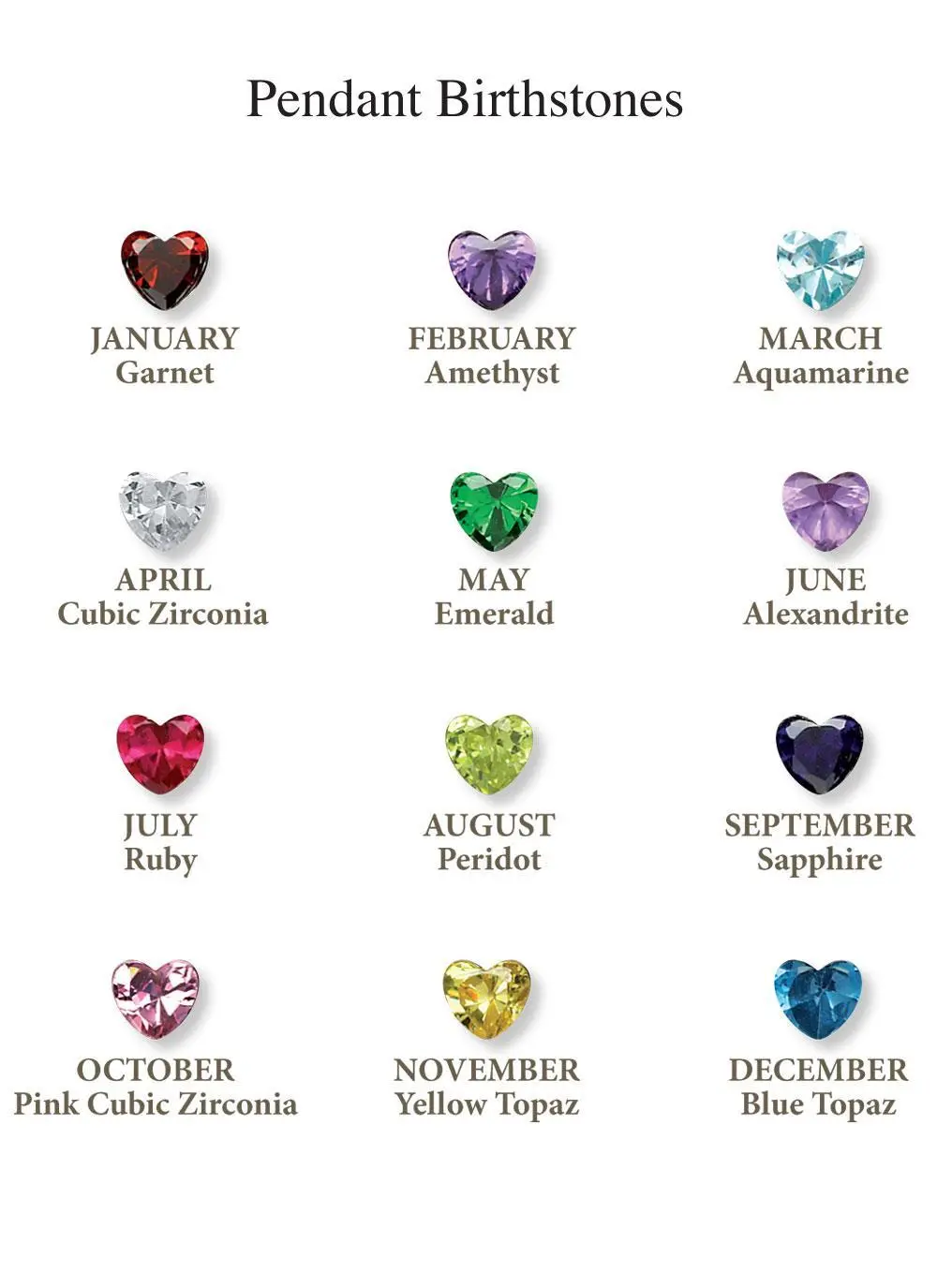Family Birthstone Pendant 2 Charms